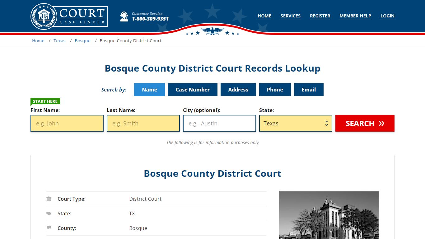 Bosque County District Court Records Lookup - CourtCaseFinder.com